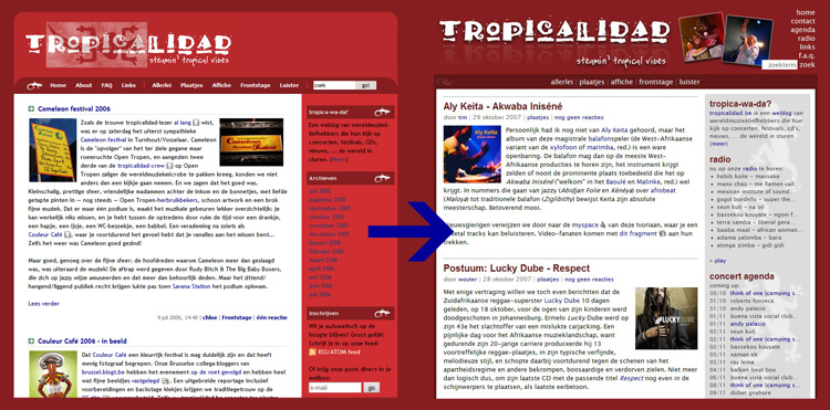 tropicalidad.be versie 2.0